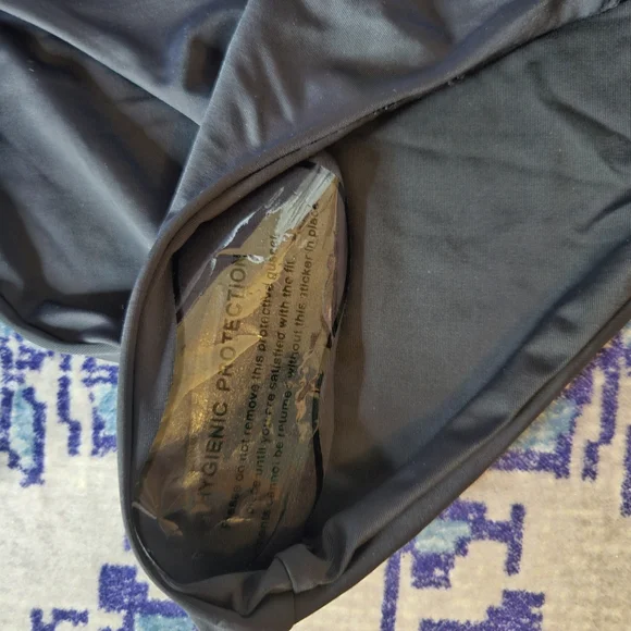 NWT Black 2 Piece Bikini Size L Sandy Beach Swimwear Vacation Travel Pool - Picture 7 of 10